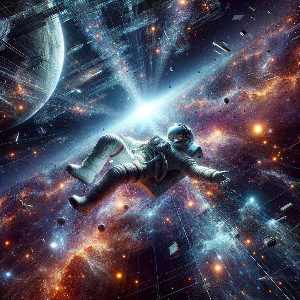 an astronaut, digital art created in Procreate